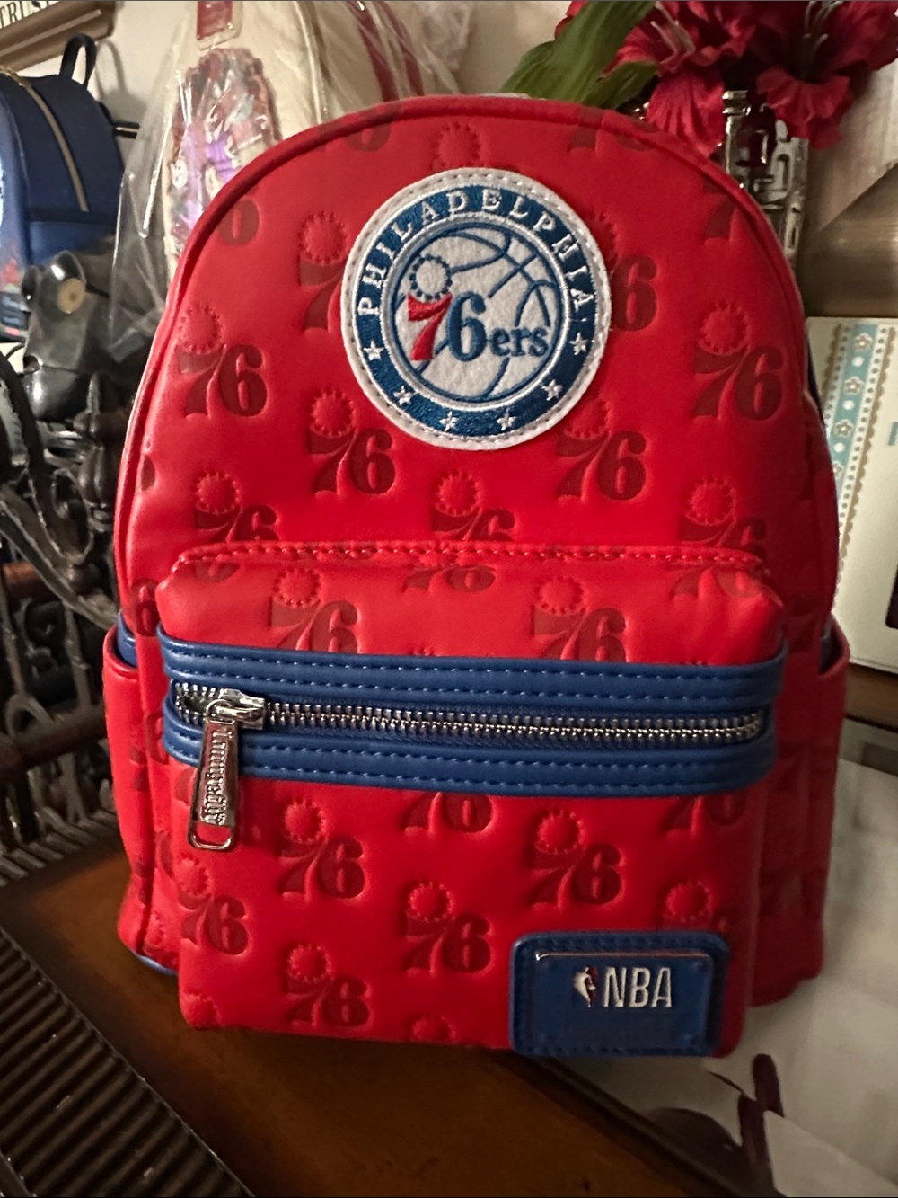 Philadelphia 76ers NBA Red Mini Backpack Loungefly NWT
